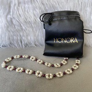 Honora White Oval Pearl Necklace
